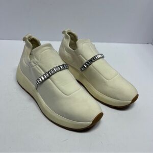 Nordstrom Rack Lisbon Sneakers  Size 6M Jewel Embellished Glam Slip On Comfort